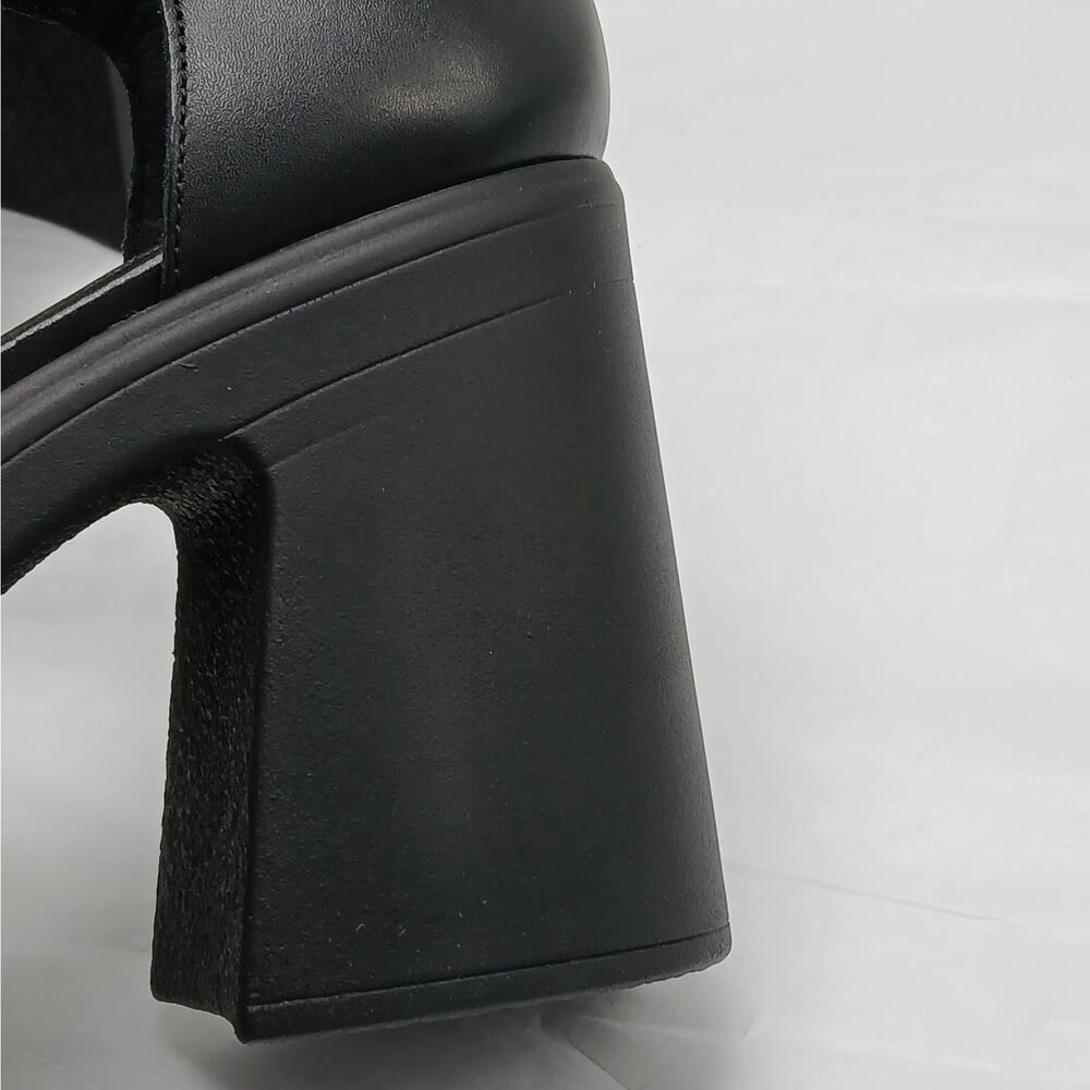 $168 Free People Gwen Mary Jane Platform Pumps Women 9.5 Black Chunky Heel Shoes - Picture 9 of 14